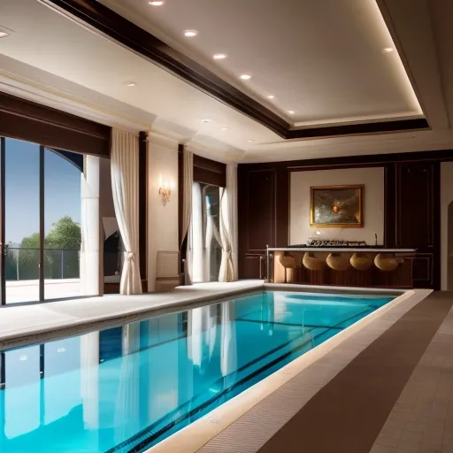 Prompt: a luxury pool room 