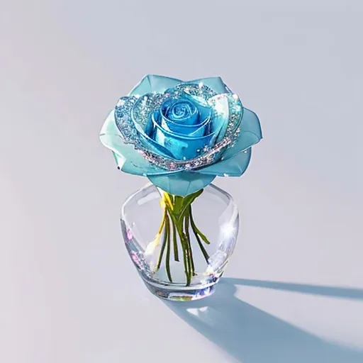 Prompt: crystal rose ((flower))