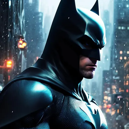 Prompt: batman, robine , street of gotham  , real , human , ultrarealistic, perfect face, ultrafuturistic background

Illustration by Makoto shinkai.

heavenly beauty, 128k, 50mm, f/1. 4, high detail, sharp focus, perfect anatomy, highly detailed, detailed and high quality background, oil painting, digital painting, Trending on artstation, UHD, 128K, quality, Big Eyes, artgerm, highest quality stylized character concept masterpiece, award winning digital 3d, hyper-realistic, intricate, 128K, UHD, HDR, image of a gorgeous, beautiful, dirty, highly detailed face, hyper-realistic facial features, cinematic 3D volumetric,  3D anime girl, Full HD render + immense detail + dramatic lighting + well lit + fine | ultra - detailed realism, full body art, lighting, high - quality, engraved, ((photorealistic)), ((hyperrealistic))