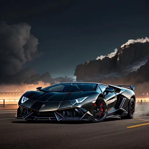 Prompt: bruce wayne ((billionaire )) with a very powerful and very stylish Lamborghini 254k UHD