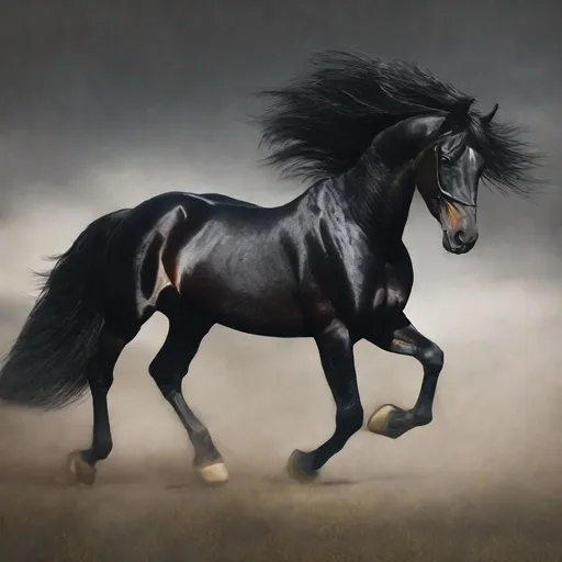 Prompt: splendid black horse 