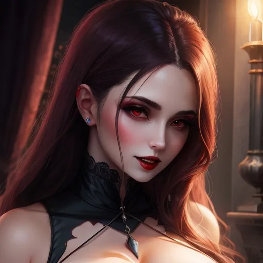 Prompt: a woman vampire