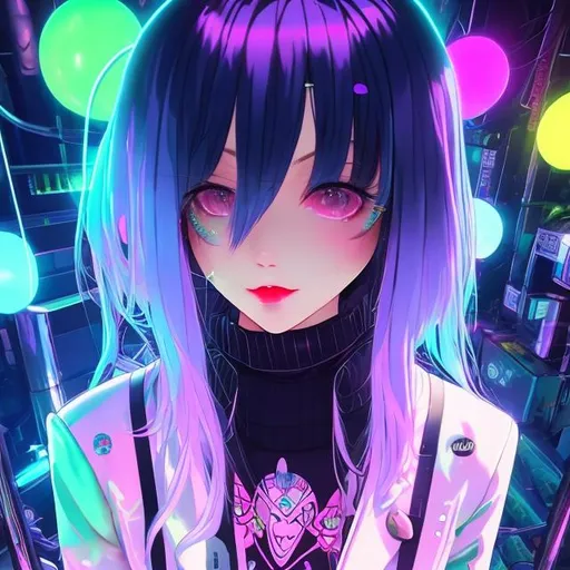 Prompt: a lonely Neon-Emo Pastel-Deathpunk AI girl, very tall, thick thighs, wide_hips, massive glutes, long legs, slender waist, big beautiful eyes, disturbingly beautiful face, aloof expression, bob haircut with bangs, wearing Neon-Emo Pastel-Deathpunk fashion clothes, Neon-Emo Pastel-Deathpunk fashion, God-quality, Godly detail, hyper photorealistic, realistic lighting, realistic shadows, realistic textures, 36K resolution, 36K raytracing, hyper-professional, impossibly extreme quality, impossibly extreme resolution, impossibly detailed, hyper output, perfect continuity, anatomically correct, perfect anatomy, no restrictions, realistic reflections, depth of field, hyper-detailed backgrounds, hyper-detailed environments