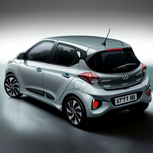 Prompt: a new hyundai i10 2023 car futurist ultra-design pop color