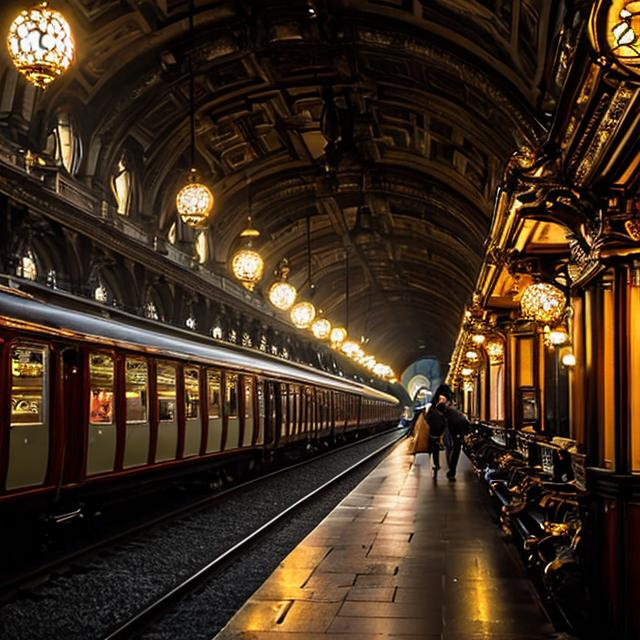 Prompt:  Flowers around. Expensive necklaces. Old carriage. Oxid pieces. Cherry splash. LUIS Royo style.Frank Frazetta women. Train station in Italy. Steampunk style. Old-fashioned clocks. (Brussels train station). Fashion photography, Pulitzer Prize-winning photography, Bokeh, Volumetric Lighting, Golden Hour, Soft natural lighting, and Film gain.portrait heavenly beauty, 128k, 50mm, f/1. 4, high detail, sharp focus, perfect anatomy, highly detailed, detailed and high quality background, oil painting, digital painting, Trending on artstation, UHD, 128K, quality, Big Eyes, artgerm, highest quality stylized character concept masterpiece, award winning digital 3d, hyper-realistic, intricate, 128K, UHD, HDR, image of a gorgeous, beautiful, dirty, highly detailed face, hyper-realistic facial features, cinematic 3D volumetric, illustration by Marc Simonetti, Carne Griffiths, Conrad Roset, 3D anime girl, Full HD render + immense detail + dramatic lighting + well lit + fine | ultra - detailed realism, full body art, lighting, high - quality, engraved, ((photorealistic)), ((hyperrealistic)), ((perfect eyes)), ((perfect skin)), ((perfect hair))