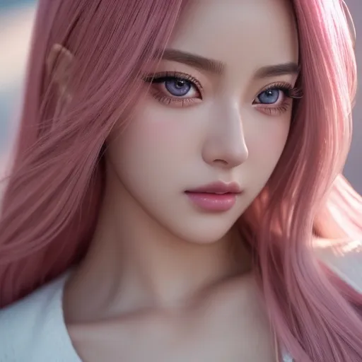 Prompt: a siren , woman, smooth soft skin, big dreamy eyes, black eye liner, pink long big lashes, fake eyelashes, beautiful intricate colored pink raspberry hair, symmetrical, anime wide eyes, soft lighting, detailed face, by makoto shinkai, stanley artgerm lau, wlop, rossdraws, , looking into camera 
Heavenly beauty, 256k, 100cm, f/1. 10, high detail, sharp focus, perfect anatomy, highly detailed, detailed and high quality background, oil painting, digital painting, Trending on artstation, UHD, 128K, quality, Big Eyes, artgerm, highest quality stylized character concept masterpiece, award winning digital 3d, hyper-realistic, intricate, 256K, UHD, HDR, image of a gorgeous, beautiful, dirty, highly detailed face, hyper-realistic facial features, cinematic 4D volumetric,ultrarealistic, perfect face, ultrafuturistic background heavenly beauty, 256k, 100cm, f/1. 10, high detail, sharp focus, perfect anatomy, highly detailed, detailed and high quality background, digital painting, Trending on artstation, UHD, 128K, quality, Big Eyes, artgerm, highest quality stylized character concept masterpiece, award winning digital 4d, hyper-realistic, intricate, 256K, UHD, HDR, image of a gorgeous, beautiful, dirty, highly detailed face, hyper-realistic facial features, cinematic 4D volumetric, 4D anime girl, Full HD render + immense detail + dramatic lighting + well lit + fine | ultra - detailed realism, full body art, lighting, high - quality, engraved, ((photorealistic)), ((hyperrealistic))