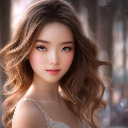 Prompt: a girl portrait heavenly beauty, 128k, 50mm, f/1. 4, high detail, sharp focus, perfect anatomy, highly detailed, detailed and high quality background, oil painting, digital painting, Trending on artstation, UHD, 128K, quality, Big Eyes, artgerm, highest quality stylized character concept masterpiece, award winning digital 3d, hyper-realistic, intricate, 128K, UHD, HDR, image of a gorgeous, beautiful, dirty, highly detailed face, hyper-realistic facial features, cinematic 3D volumetric, illustration by Marc Simonetti, Carne Griffiths, Conrad Roset, 3D anime girl, Full HD render + immense detail + dramatic lighting + well lit + fine | ultra - detailed realism, full body art, lighting, high - quality, engraved, ((photorealistic)), ((hyperrealistic)), ((perfect eyes)), ((perfect skin)), ((perfect hair))