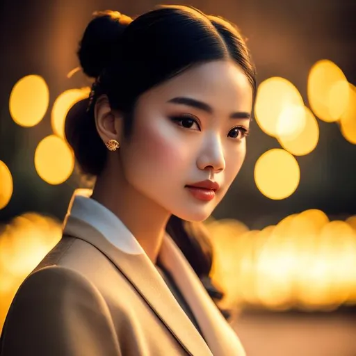 Prompt: pucca Fashion photography, Pulitzer Prize-winning photography, Bokeh, Volumetric Lighting, Golden Hour, Soft natural lighting, and Film gain.portrait heavenly beauty, 128k, 50mm, f/1. 4, high detail, sharp focus, perfect anatomy, highly detailed, detailed and high quality background, oil painting, digital painting, Trending on artstation, UHD, 128K, quality, Big Eyes, artgerm, highest quality stylized character concept masterpiece, award winning digital 3d, hyper-realistic, intricate, 128K, UHD, HDR, image of a gorgeous, beautiful, dirty, highly detailed face, hyper-realistic facial features, cinematic 3D volumetric, illustration by Marc Simonetti, Carne Griffiths, Conrad Roset, 3D anime girl, Full HD render + immense detail + dramatic lighting + well lit + fine | ultra - detailed realism, full body art, lighting, high - quality, engraved, ((photorealistic)), ((hyperrealistic)), ((perfect eyes)), ((perfect skin)), ((perfect hair))