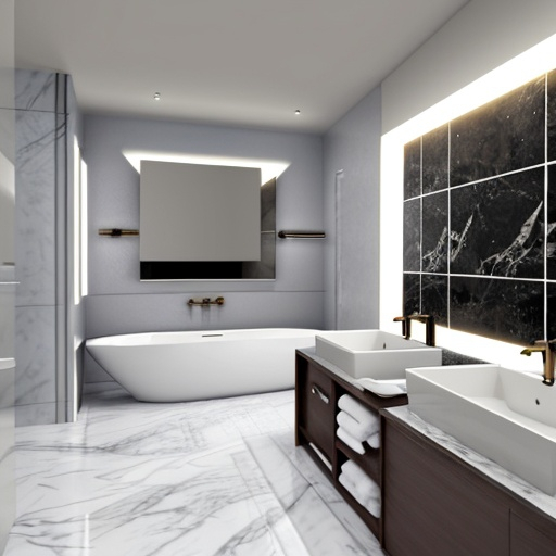 Prompt: luxurious futurist bathroom