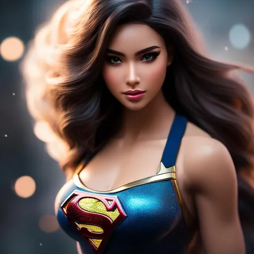 Prompt: Capture a precise, professional-grade in the highest possible quality photography woman superhero

heavenly beauty, 128k, 50mm, f/1. 4, high detail, sharp focus, perfect anatomy, highly detailed, detailed and high quality background, oil painting, digital painting, Trending on artstation, UHD, 128K, quality, Big Eyes, artgerm, highest quality stylized character concept masterpiece, award winning digital 3d, hyper-realistic, intricate, 128K, UHD, HDR, image of a gorgeous, beautiful, dirty, highly detailed face, hyper-realistic facial features, cinematic 3D volumetric, illustration by Marc Simonetti, Carne Griffiths, Conrad Roset, 3D anime girl, Full HD render + immense detail + dramatic lighting + well lit + fine | ultra - detailed realism, full body art, lighting, high - quality, engraved, ((photorealistic)), ((hyperrealistic)),  ((perfect eyes)), ((perfect skin)), ((perfect hair))