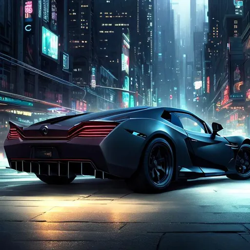 Batman Wallpaper 4K, Cyberpunk, Batmobile, Neon