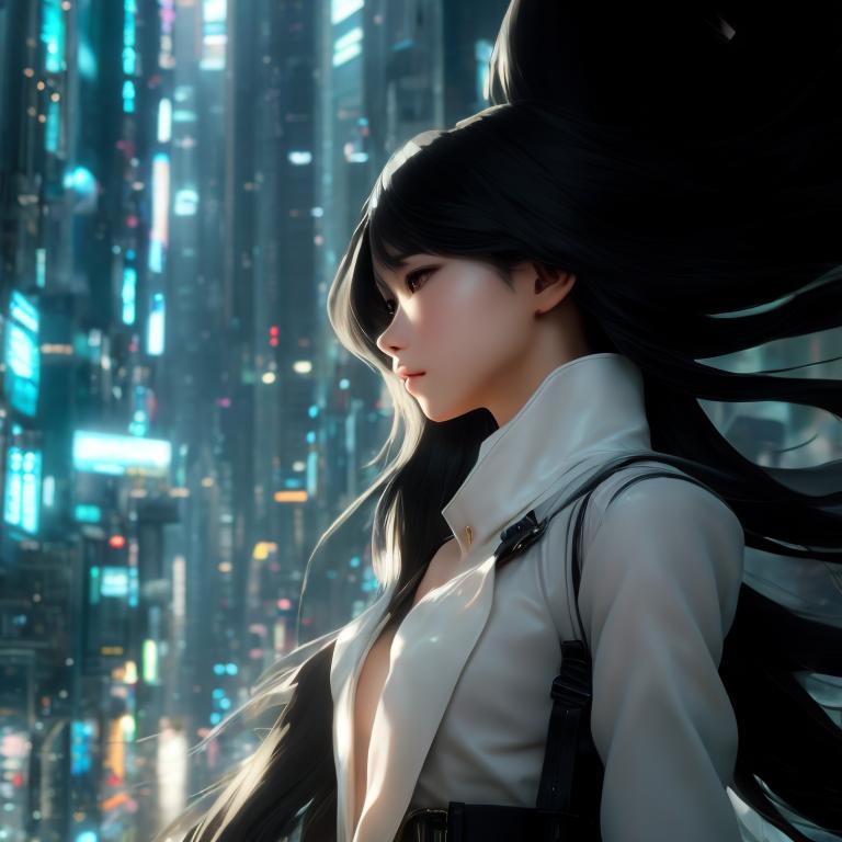 Prompt: woman  , real , human , long hair , ultrarealistic, perfect face, ultrafuturistic background

Illustration by Makoto shinkai.

heavenly beauty, 128k, 50mm, f/1. 4, high detail, sharp focus, perfect anatomy, highly detailed, detailed and high quality background, oil painting, digital painting, Trending on artstation, UHD, 128K, quality, Big Eyes, artgerm, highest quality stylized character concept masterpiece, award winning digital 3d, hyper-realistic, intricate, 128K, UHD, HDR, image of a gorgeous, beautiful, dirty, highly detailed face, hyper-realistic facial features, cinematic 3D volumetric,  3D anime girl, Full HD render + immense detail + dramatic lighting + well lit + fine | ultra - detailed realism, full body art, lighting, high - quality, engraved, ((photorealistic)), ((hyperrealistic))