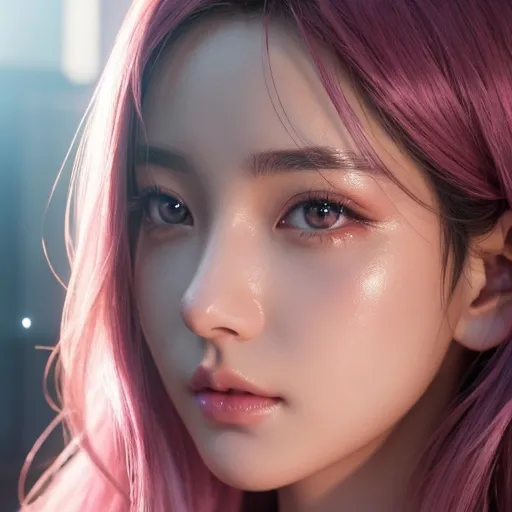 Prompt:  Nezuko Kamado, smooth soft skin, big dreamy eyes, black eye liner, pink long big lashes, fake eyelashes, beautiful intricate colored pink hair, symmetrical, anime wide eyes, soft lighting, detailed face, by makoto shinkai, stanley artgerm lau, wlop, rossdraws, , looking into camera 
Heavenly beauty, 256k, 100cm, f/1. 10, high detail, sharp focus, perfect anatomy, highly detailed, detailed and high quality background, oil painting, digital painting, Trending on artstation, UHD, 128K, quality, Big Eyes, artgerm, highest quality stylized character concept masterpiece, award winning digital 3d, hyper-realistic, intricate, 256K, UHD, HDR, image of a gorgeous, beautiful, dirty, highly detailed face, hyper-realistic facial features, cinematic 4D volumetric,ultrarealistic, perfect face, ultrafuturistic background heavenly beauty, 256k, 100cm, f/1. 10, high detail, sharp focus, perfect anatomy, highly detailed, detailed and high quality background, digital painting, Trending on artstation, UHD, 128K, quality, Big Eyes, artgerm, highest quality stylized character concept masterpiece, award winning digital 4d, hyper-realistic, intricate, 256K, UHD, HDR, image of a gorgeous, beautiful, dirty, highly detailed face, hyper-realistic facial features, cinematic 4D volumetric, 4D anime girl, Full HD render + immense detail + dramatic lighting + well lit + fine | ultra - detailed realism, full body art, lighting, high - quality, engraved, ((photorealistic)), ((hyperrealistic))