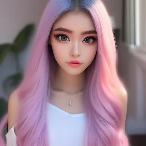 Prompt: Capture a precise, professional-grade in the highest possible quality photography of an long rainbow pastel haired young woman. she has a chest size D she wears light clothes
 
((She has long rainbow pastel hair .)). ((She has large eyes)). ((She's a little muscular with a tanned skin.)) ((She have large eyelashes, black rock make-up)). ((She's wearing a leather necklace, a white shirt and a red checkered jacket, a shorts grey jean.))((She have a rebellious look.))

The background is a dark nightclub, in which she dances

heavenly beauty, 128k, 50mm, f/1. 4, high detail, sharp focus, perfect anatomy, highly detailed, detailed and high quality background, oil painting, digital painting, Trending on artstation, UHD, 128K, quality, Big Eyes, artgerm, highest quality stylized character concept masterpiece, award winning digital 3d, hyper-realistic, intricate, 128K, UHD, HDR, image of a gorgeous, beautiful, dirty, highly detailed face, hyper-realistic facial features, cinematic 3D volumetric, illustration by Marc Simonetti, Carne Griffiths, Conrad Roset, 3D anime girl, Full HD render + immense detail + dramatic lighting + well lit + fine | ultra - detailed realism, full body art, lighting, high - quality, engraved, ((photorealistic)), ((hyperrealistic)),  ((perfect eyes)), ((perfect skin)), ((perfect hair))