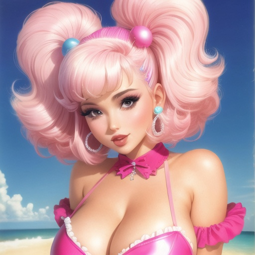 Prompt: bimbo 80's