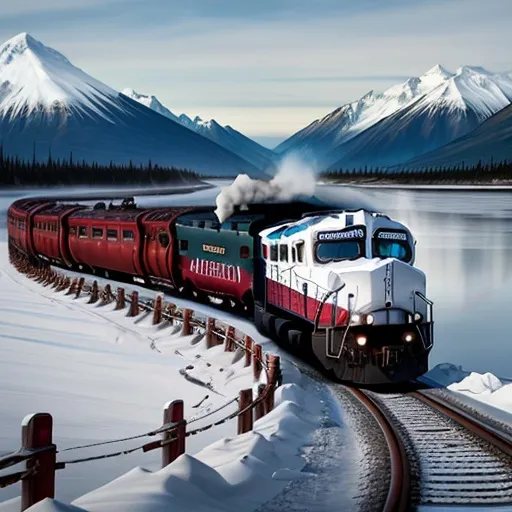 Prompt: alaska train