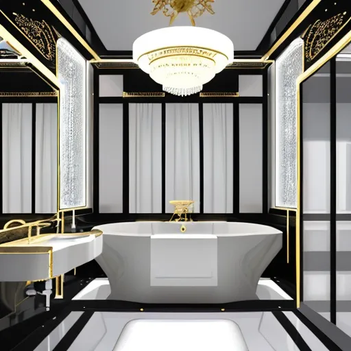Prompt: luxurious futurist bathroom