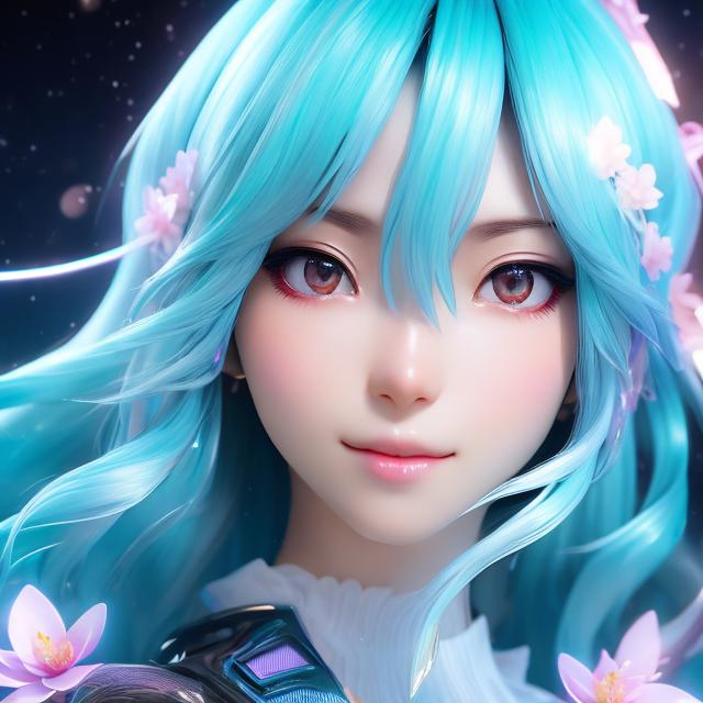 Prompt: woman , miku hatsune , sakura , real, ultrarealistic, perfect face, ultrafuturistic background

Illustration by Makoto shinkai.

heavenly beauty, 128k, 50mm, f/1. 4, high detail, sharp focus, perfect anatomy, highly detailed, detailed and high quality background, oil painting, digital painting, Trending on artstation, UHD, 128K, quality, Big Eyes, artgerm, highest quality stylized character concept masterpiece, award winning digital 3d, hyper-realistic, intricate, 128K, UHD, HDR, image of a gorgeous, beautiful, dirty, highly detailed face, hyper-realistic facial features, cinematic 3D volumetric,  3D anime girl, Full HD render + immense detail + dramatic lighting + well lit + fine | ultra - detailed realism, full body art, lighting, high - quality, engraved, ((photorealistic)), ((hyperrealistic))