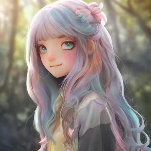 Prompt: Capture a precise, professional-grade in the highest possible quality photography of an long rainbow pastel haired young woman. she has a chest size D she wears light clothes
 
((She has long rainbow pastel hair .)). ((She has large eyes)). ((She's a little muscular with a tanned skin.)) ((She have large eyelashes, black rock make-up)). ((She's wearing a leather necklace, a white shirt and a red checkered jacket, a shorts grey jean.))((She have a rebellious look.))

The background is a dark nightclub, in which she dances

heavenly beauty, 128k, 50mm, f/1. 4, high detail, sharp focus, perfect anatomy, highly detailed, detailed and high quality background, oil painting, digital painting, Trending on artstation, UHD, 128K, quality, Big Eyes, artgerm, highest quality stylized character concept masterpiece, award winning digital 3d, hyper-realistic, intricate, 128K, UHD, HDR, image of a gorgeous, beautiful, dirty, highly detailed face, hyper-realistic facial features, cinematic 3D volumetric, illustration by Marc Simonetti, Carne Griffiths, Conrad Roset, 3D anime girl, Full HD render + immense detail + dramatic lighting + well lit + fine | ultra - detailed realism, full body art, lighting, high - quality, engraved, ((photorealistic)), ((hyperrealistic)),  ((perfect eyes)), ((perfect skin)), ((perfect hair))