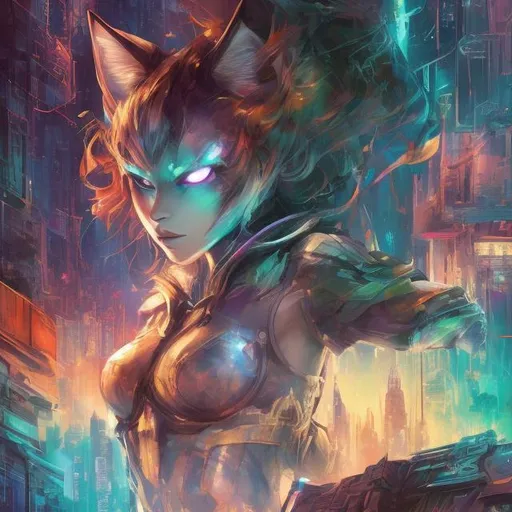 Prompt: blue, néon tech furry, husky , dynamic pose , background city futurist , UHD , 300k
illustration by Marc Simonetti Carne Griffiths, Conrad Roset, 3D anime girl, Full HD render + immense detail + dramatic lighting + well lit + fine | ultra - detailed realism, full body art, lighting, high - quality, engraved, ((photorealistic)), ((hyperrealistic)), ((perfect eyes)), ((perfect skin)), ((perfect hair)), ((perfect shadow)), ((perfect light)) 800k UHD 100mm. 4D. 300k, 50mm, f/1.4, sharp focus, reflections, high-quality background , UHD, sharp focus, reflections, high-quality background illustration by Marc Simonetti Carne Griffiths, Conrad Roset, 3D anime girl, Full HD render + immense detail + dramatic lighting + well lit + fine | ultra - detailed realism, full body art, lighting, high - quality, engraved, ((photorealistic)), ((hyperrealistic)), ((perfect eyes)), ((perfect skin)), ((perfect hair)), ((perfect shadow)), ((perfect light))