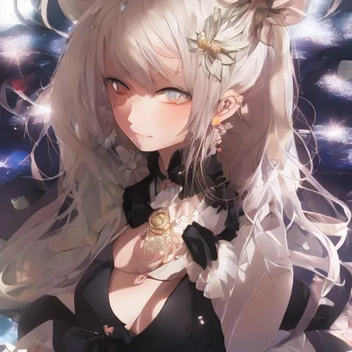 Prompt: a women , neko cat, professional-grade in the highest possible quality photography of a magical girl with white hair She has white hair styled in two exquisite braid, ((black ombre white hair)), tied with kawaii hairpins. She have red eyes. She has a few freckles on her nose, and large, bright eyes. She is in an idol pose with magical girl costume. smiling to the camera heavenly beauty, 128k, 50mm, f/1. 4, high detail, sharp focus, perfect anatomy, highly detailed, detailed and high quality background, oil painting, digital painting, Trending on artstation, UHD, 128K, quality, Big Eyes, artgerm, highest quality stylized character concept masterpiece, award winning digital 3d, hyper-realistic, intricate, 128K, UHD, HDR, image of a gorgeous, beautiful, dirty, highly detailed face, hyper-realistic facial features, cinematic 3D volumetric, illustration by Marc Simonetti, Carne Griffiths, Conrad Roset, 3D anime girl, Full HD render + immense detail + dramatic lighting + well lit + fine | ultra - detailed realism, full body art, lighting, high - quality, engraved, ((photorealistic)), ((hyperrealistic)), ((perfect eyes)), ((perfect skin)), ((perfect hair)) highly detailed, detailed and high quality background, oil painting, digital painting, Trending on artstation , UHD, 128K, quality, Big Eyes, artgerm, highest quality stylized character concept masterpiece, award winning digital 3d, hyper-realistic, intricate, 128K, UHD, HDR, image of a gorgeous, beautiful, dirty, highly detailed face, hyper-realistic facial features, cinematic 3D volumetric