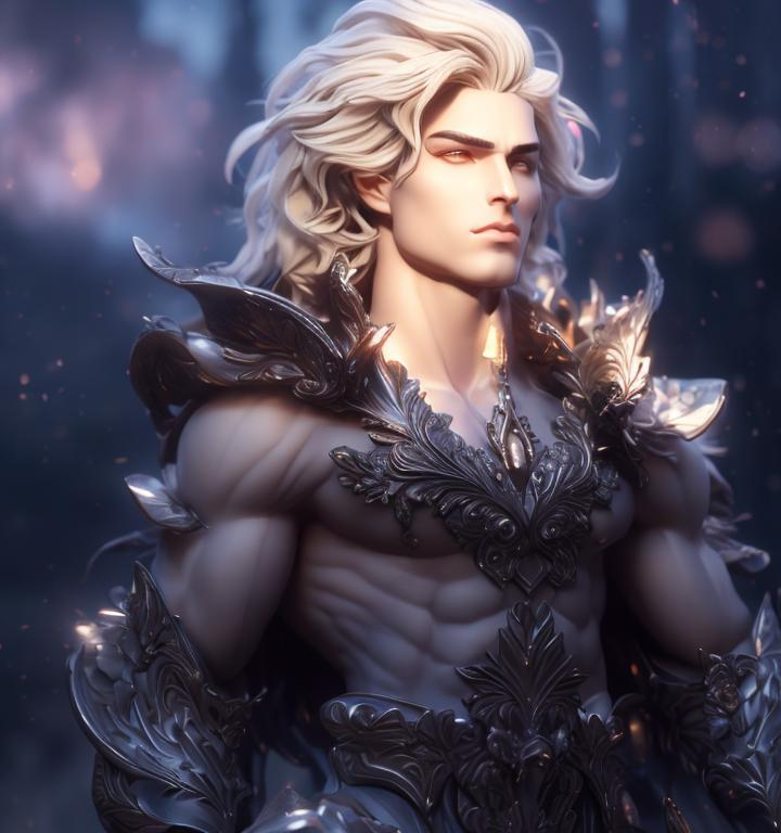 Prompt: create a man heavenly beauty, 128k, 50mm, f/1. 4, high detail, sharp focus, perfect anatomy, highly detailed, detailed and high quality background, Trending on artstation, UHD, 128K, quality, Big Eyes, artgerm, highest quality stylized character concept masterpiece, award winning digital 3d, hyper-realistic, intricate, 128K, UHD, HDR, image of a gorgeous, beautiful, dirty, highly detailed face, hyper-realistic facial features, cinematic 3D volumetric, illustration by Marc Simonetti, Carne Griffiths, Conrad Roset, 3D , Full HD render + immense detail + dramatic lighting + well lit + fine | ultra - detailed realism, full body art, lighting, high - quality, engraved, ((photorealistic)), ((hyperrealistic)), ((perfect eyes)), ((perfect skin)), ((perfect hair))