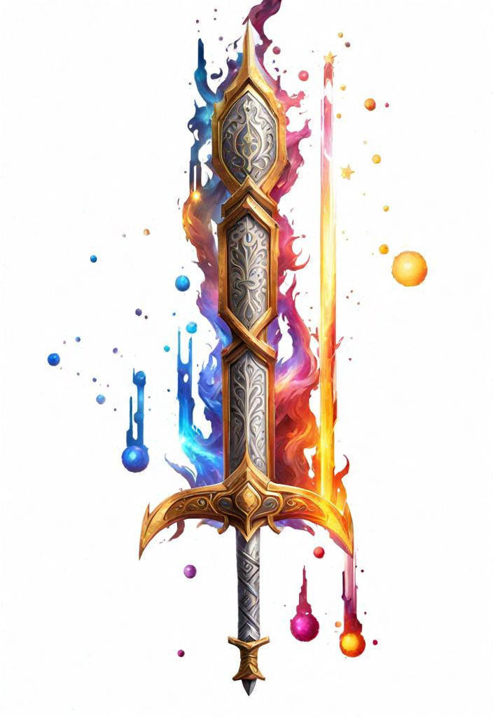 Prompt: make the sword legendary.