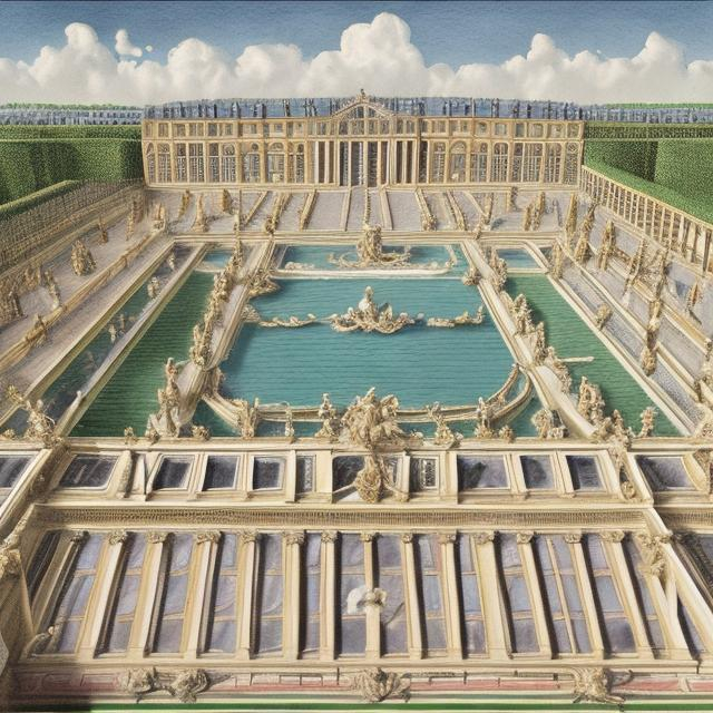 Prompt: Palace of Versailles cartoon photo