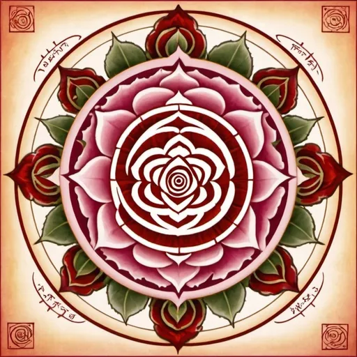 Prompt: rose yantra 