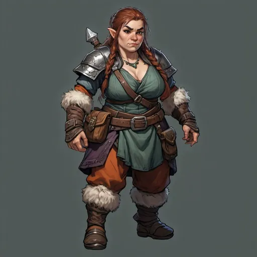 Prompt: Dwarf,female,fullbody,nobackground,rogue,sneaking