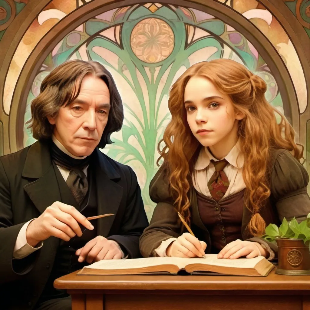 Prompt: Professor Snape and Hermione Granger