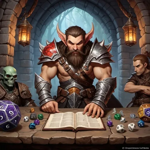 Prompt: podrias hacerme un fondo para un formulario de login y registro el cual tenga tematica juegos de mesa como  dungeons and dragons, hero realms etc..