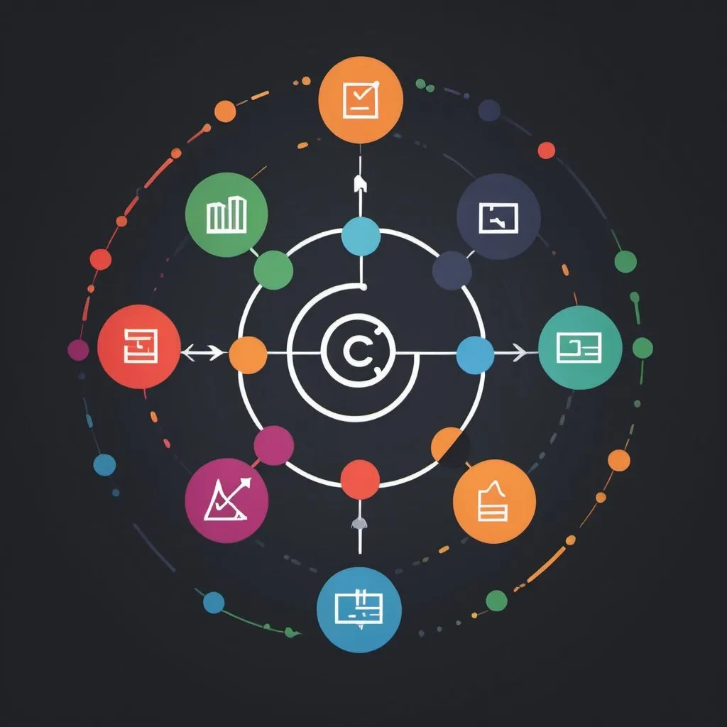 Prompt:  a logo for a software tool
code - diagram - collaboration