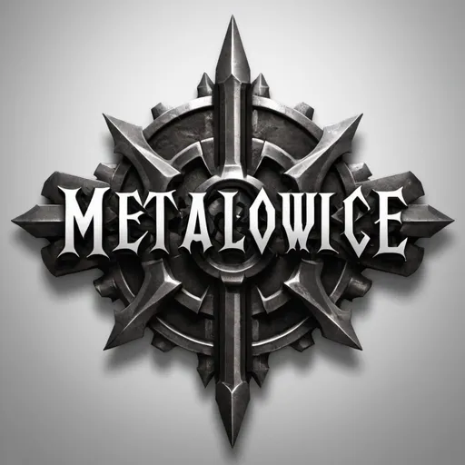 Prompt: Syylized font with text: Metalowiec 
