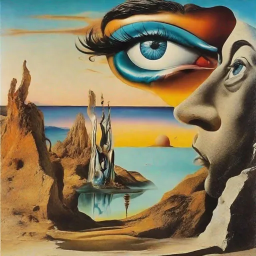 Prompt: Salvador Dalí style vision, surrealist, dreamlike, precise, melting add vibrant colors ♥️ 