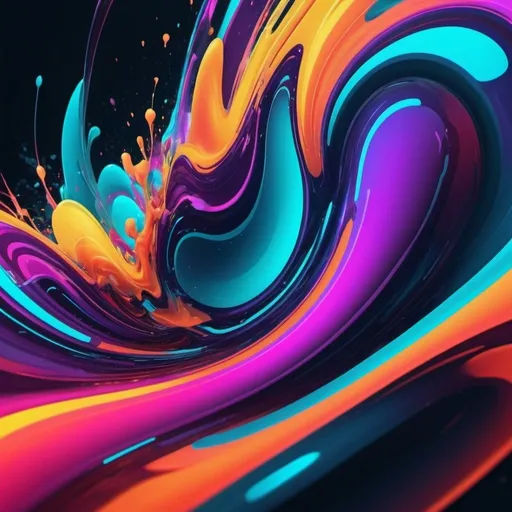 Prompt: Abstract digital art, vibrant colors, fluid motion, high energy, dynamic shapes, neon lights, futuristic, innovative design, 4k, ultra-detailed, abstract, digital art, vibrant, energetic, neon, futuristic, innovative, dynamic shapes, high quality, fluid motion