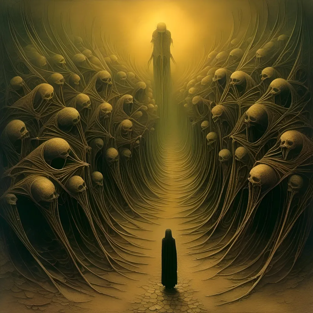 Prompt: <mymodel>waaaaaay too many fingers, by Zdzislaw Beksinski --v 5