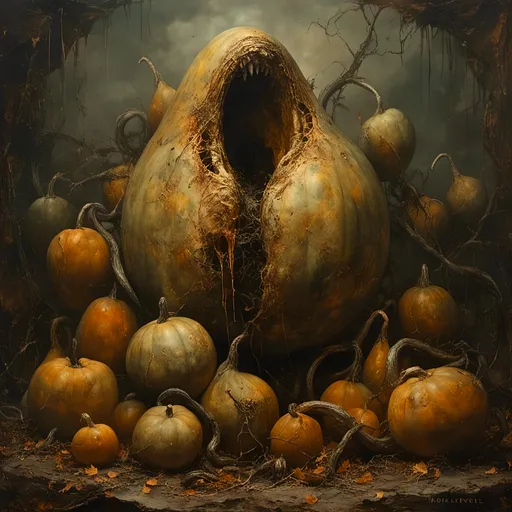 Prompt: <mymodel>harvest, gourds of hell