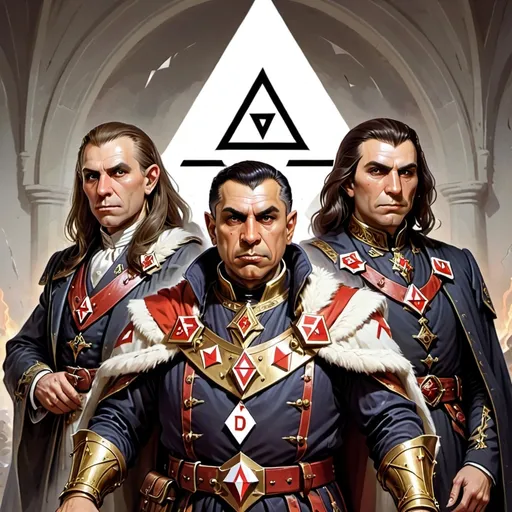 Prompt: Dnd Campaign 
Composed of three dictators who wield godlike power and absolute control over their society, One controls Life, One controls Death, One controls Time.

601Sixty-One - Time   
602 Sixty-Two - Life
603 Sixty-Three - Death

Each Sixty makes up the White Triangle.
