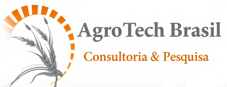 Prompt: A graphic logo features stylized wheat stalks depicted in a sophisticated gray, with elements conveying a sense of growth and agriculture. The design incorporates vibrant orange accents, particularly in a circular pattern that frames the emblem. The name "AgroTech Brasil" is prominently displayed in a bold, modern font, with "Consultoria & Pesquisa" rendered in a complementary style, emphasizing the company's focus on consultancy and research in the agricultural technology sector. The overall aesthetic combines professionalism and a connection to nature, suggesting innovation and expertise in agricultural services.
