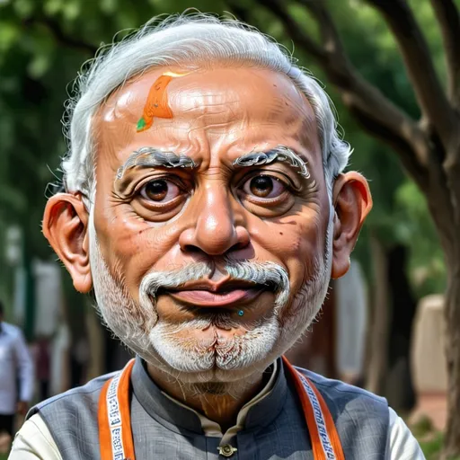 Prompt: cartoon painted caricature of the narendra Modi