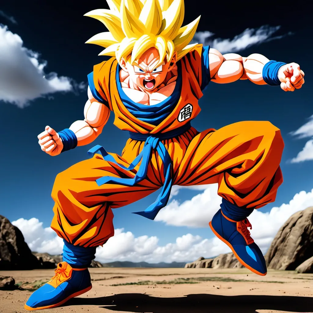 Prompt: Goku fighting 