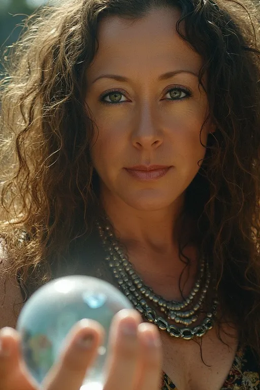 Prompt: Ancient Primordial Goddess of the Future, psychic, crystal ball, oracle, pre-Raphaelite time-lapse motion blur, High resolution, detailed portrait, ethereal atmosphere, flowing hair, captivating eyes, cosmic mystical aura, vibrant colors, soft lighting, professional, digital painting, enchanting presence, fantasy, dreamy, female, mystical, detailed hair, captivating gaze, professional lighting, hyper realistic, HD 4k 3D, professional modeling, ethereal, gorgeous face, ambient divine glow, detailed and intricate, elegant, ethereal, mythical, goddess, radiant lighting,