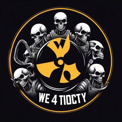 Prompt: Creat an image with logo for "WE4TOXICITY" with five members