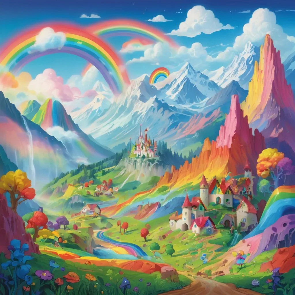 Prompt: Rainbowland