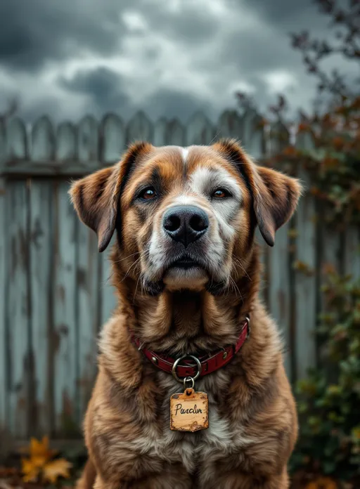 Prompt: A dangerous dog look like a good and cute dog 