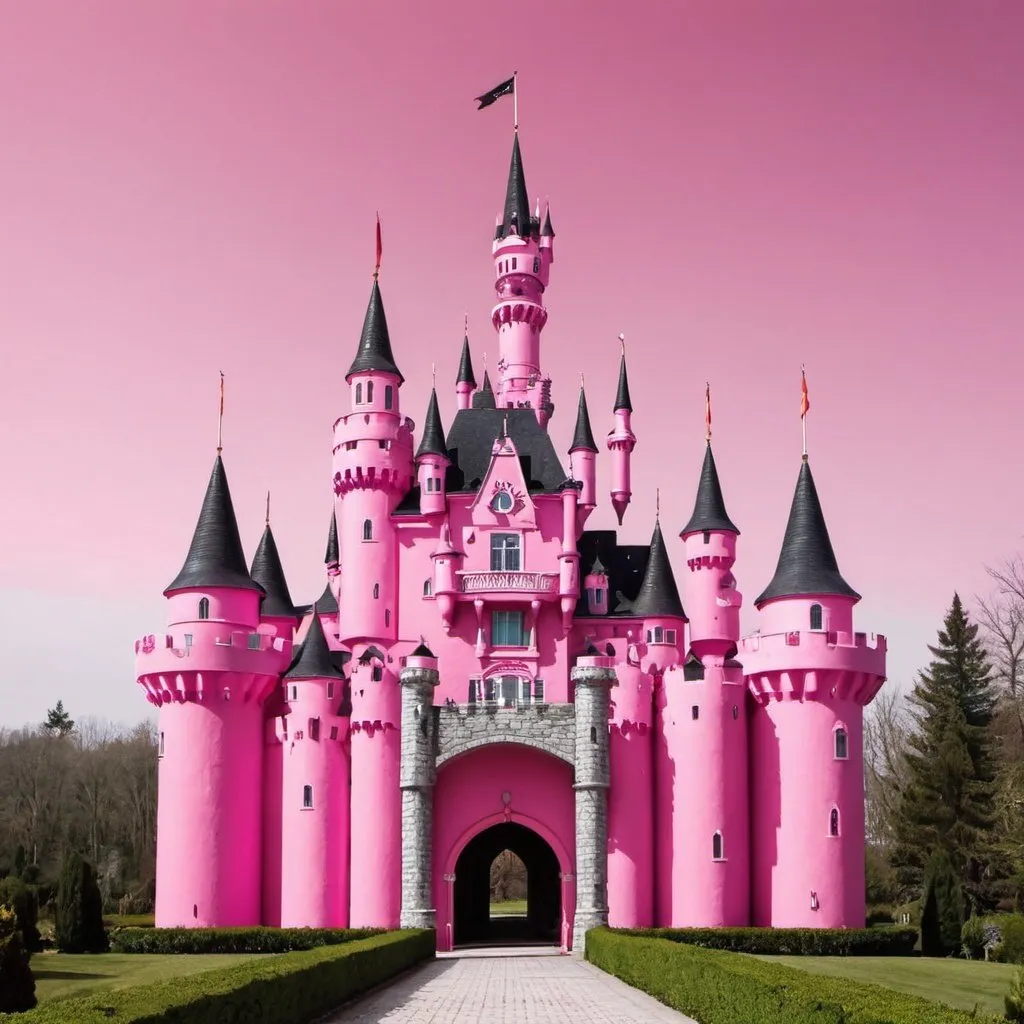 Prompt: pink castle