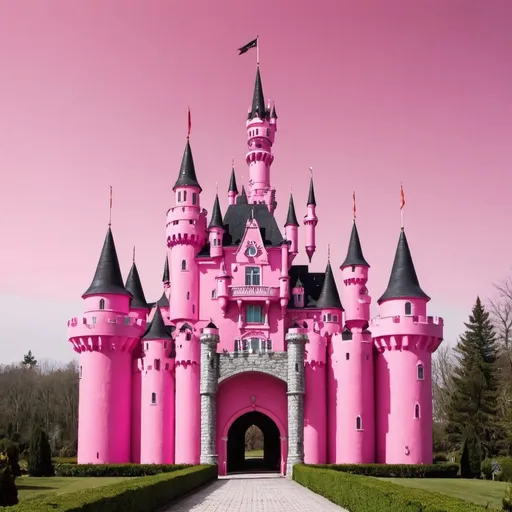 Prompt: pink castle