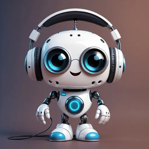 Prompt: a cartoon 
chat bot with headphones
