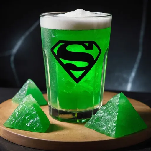 Prompt: Kryptonite food and drink